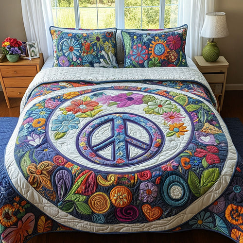 Retro Zen 3-Piece Quilted Bedding Set NCU0PT4648