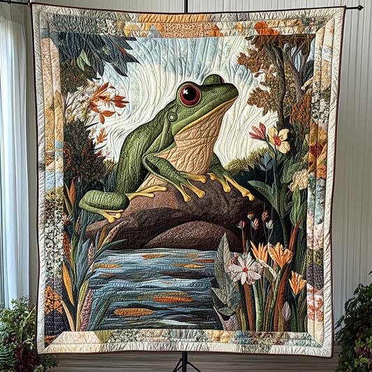 Ribbit Meadows Quilted Blanket NCU0DK3920