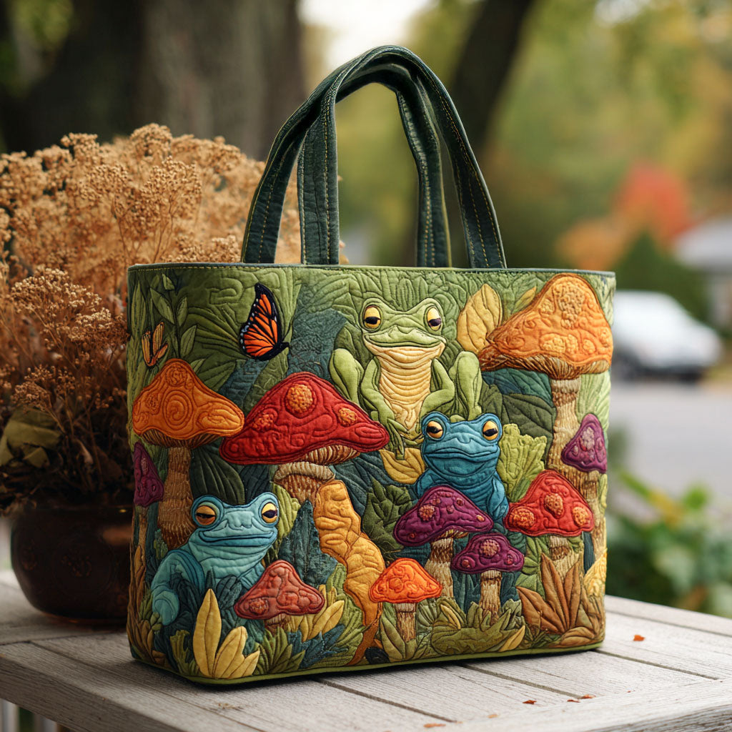 Ribbit Rhythm Quilted Tote Bag NCU0PT8792