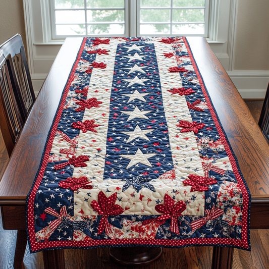 Ribbon Spark Quilted Table Runner NCU0DK8504