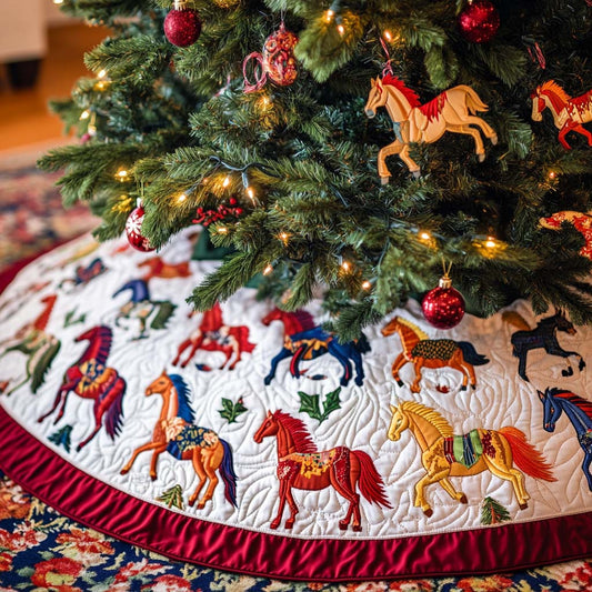 Rider Dawn Christmas Quilted Tree Skirt NCU0NT1725
