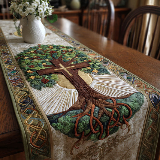 Righteousness Cross Quilted Table Runner NCU0PT7561