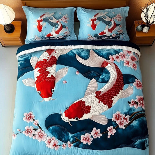Rippled Grace 3-Piece Quilted Bedding Set NCU0NT6394