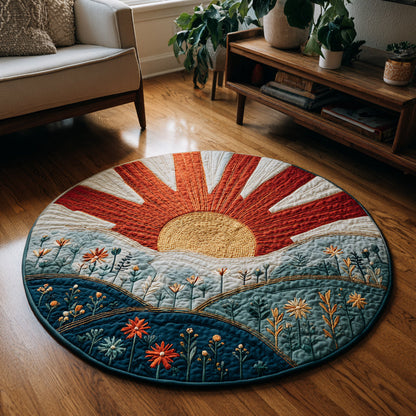 Rising Sun Meadow Quilted Round Mat NCU0HH1715