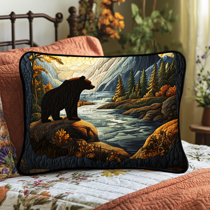 River Bear Serenity Quilted Bedding Pillow Case NCU0NT3089