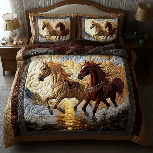 River Blaze 3-Piece Quilted Bedding Set NCU0VH1445