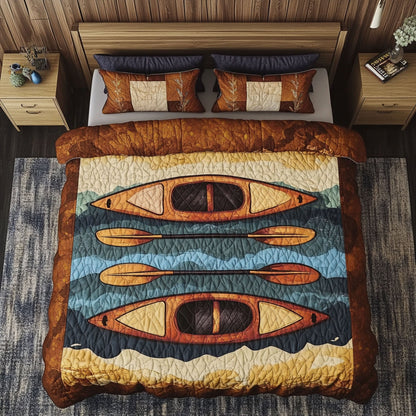 River Breeze 3-Piece Quilted Bedding Set NCU0PT7092