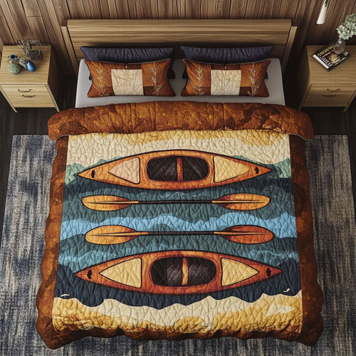 River Breeze 3-Piece Quilted Bedding Set NCU0PT7092