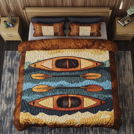 River Breeze 3-Piece Quilted Bedding Set NCU0PT7092
