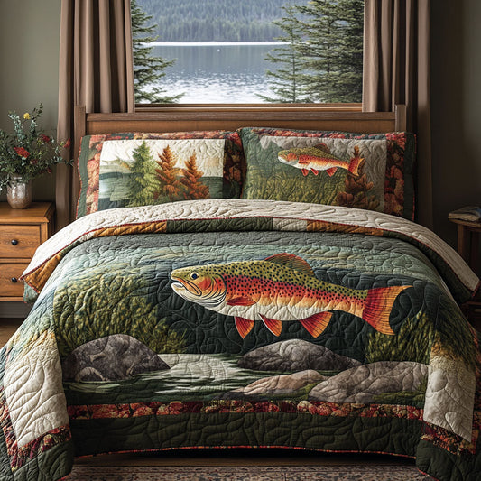 River Catch 3-Piece Quilted Bedding Set NCU0PT5548