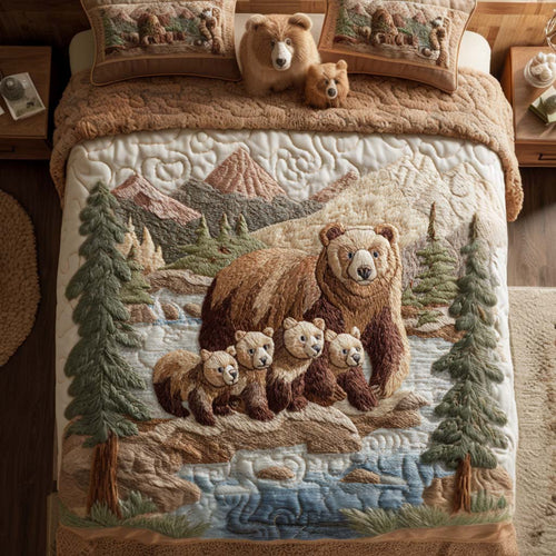 River Cubs 3-Piece Quilted Bedding Set NCU0NT7864