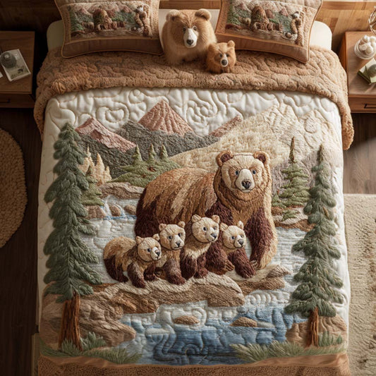 River Cubs 3-Piece Quilted Bedding Set NCU0NT7864