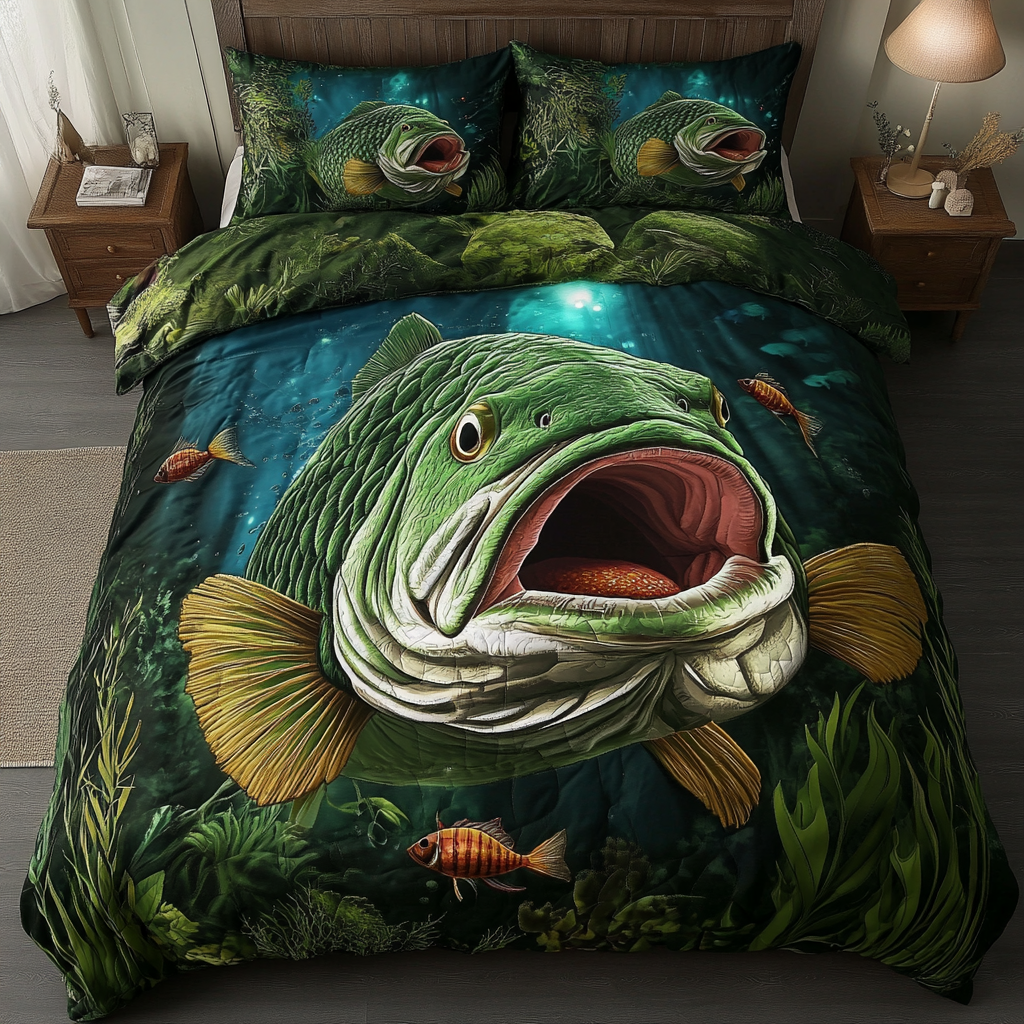River Dream 3-Piece Quilted Bedding Set NCU0DK6521