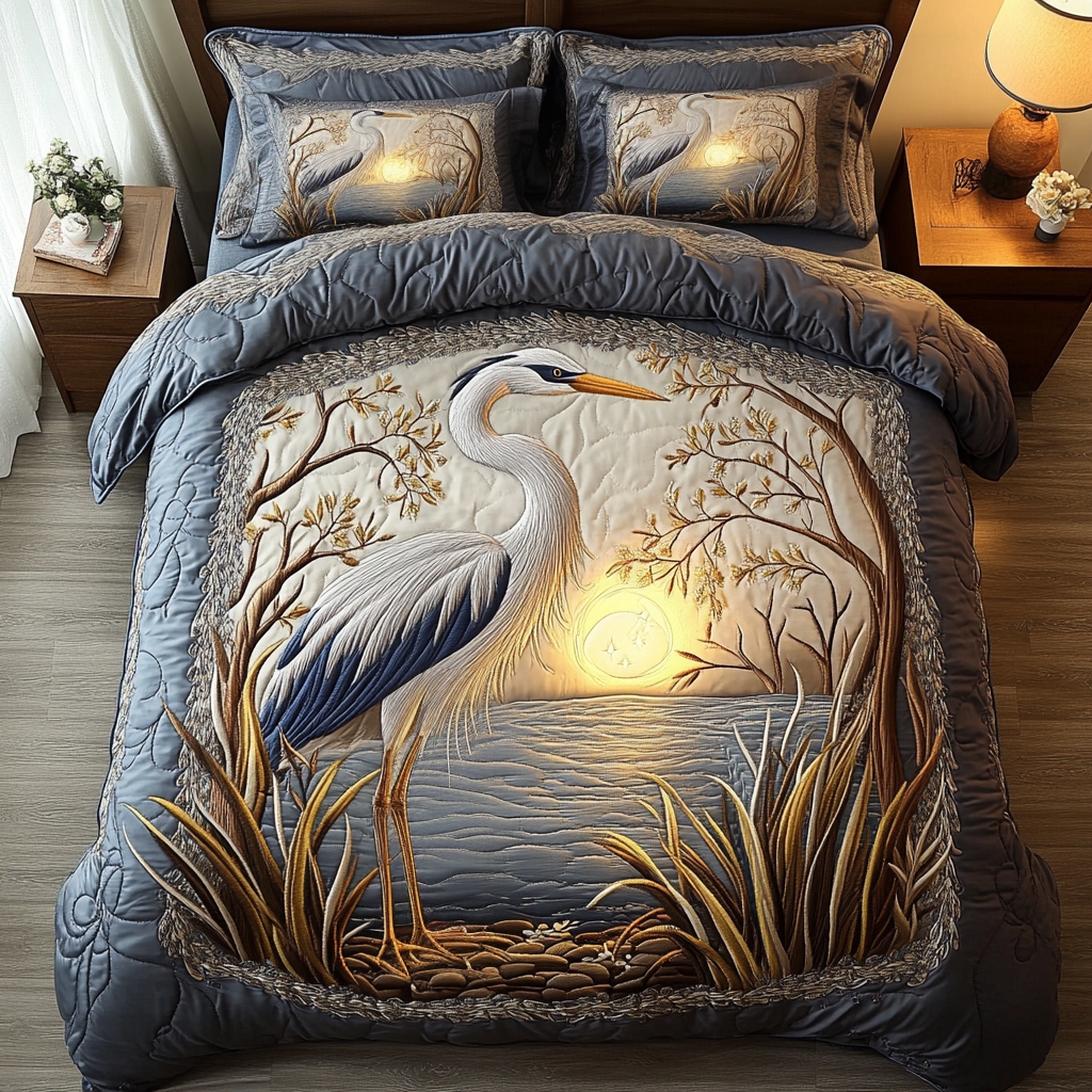 River Elegance 3-Piece Quilted Bedding Set NCU0VH2481