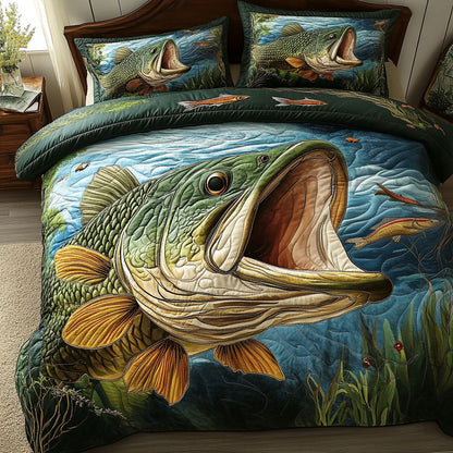 River King 3-Piece Quilted Bedding Set NCU0PT6900