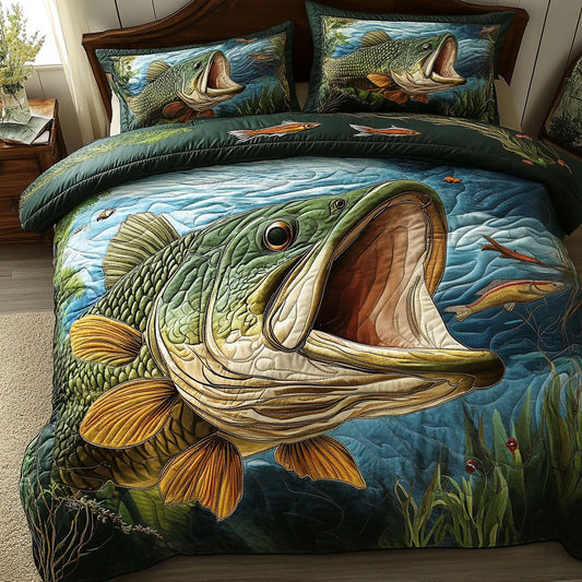River King 3-Piece Quilted Bedding Set NCU0PT6900
