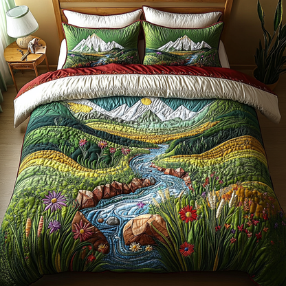 River Path 3-Piece Quilted Bedding Set NCU0DK6140