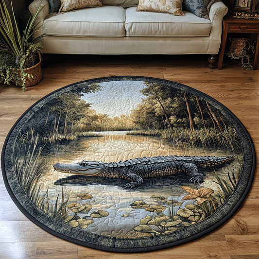 River Ruler Quilted Round Mat NCU0DV5507
