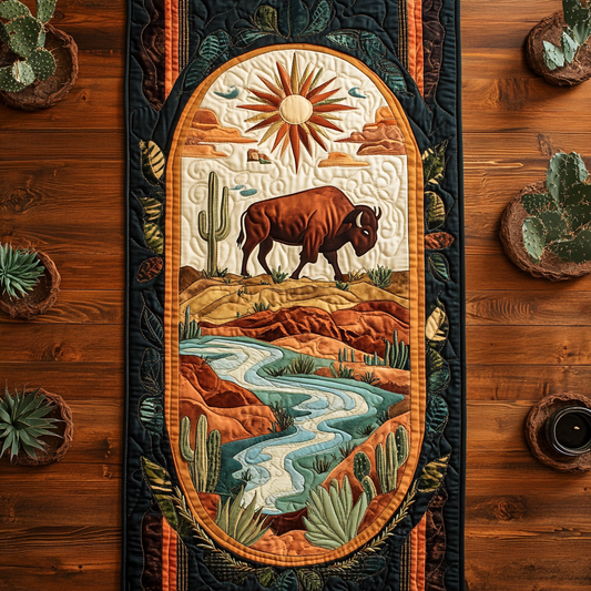 River Run Quilted Table Runner NCU0VH3563