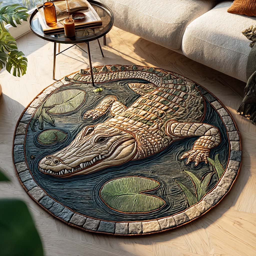 River Sentinel Quilted Round Mat NCU0XD1108