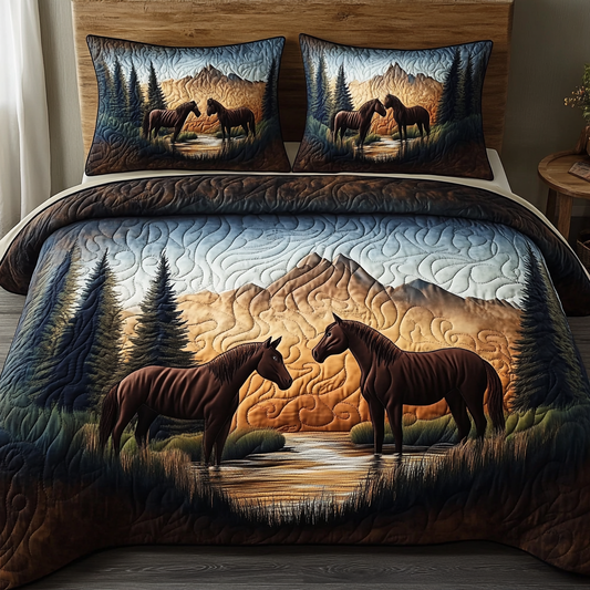 River Serenity 3-Piece Quilted Bedding Set NCU0VH1999