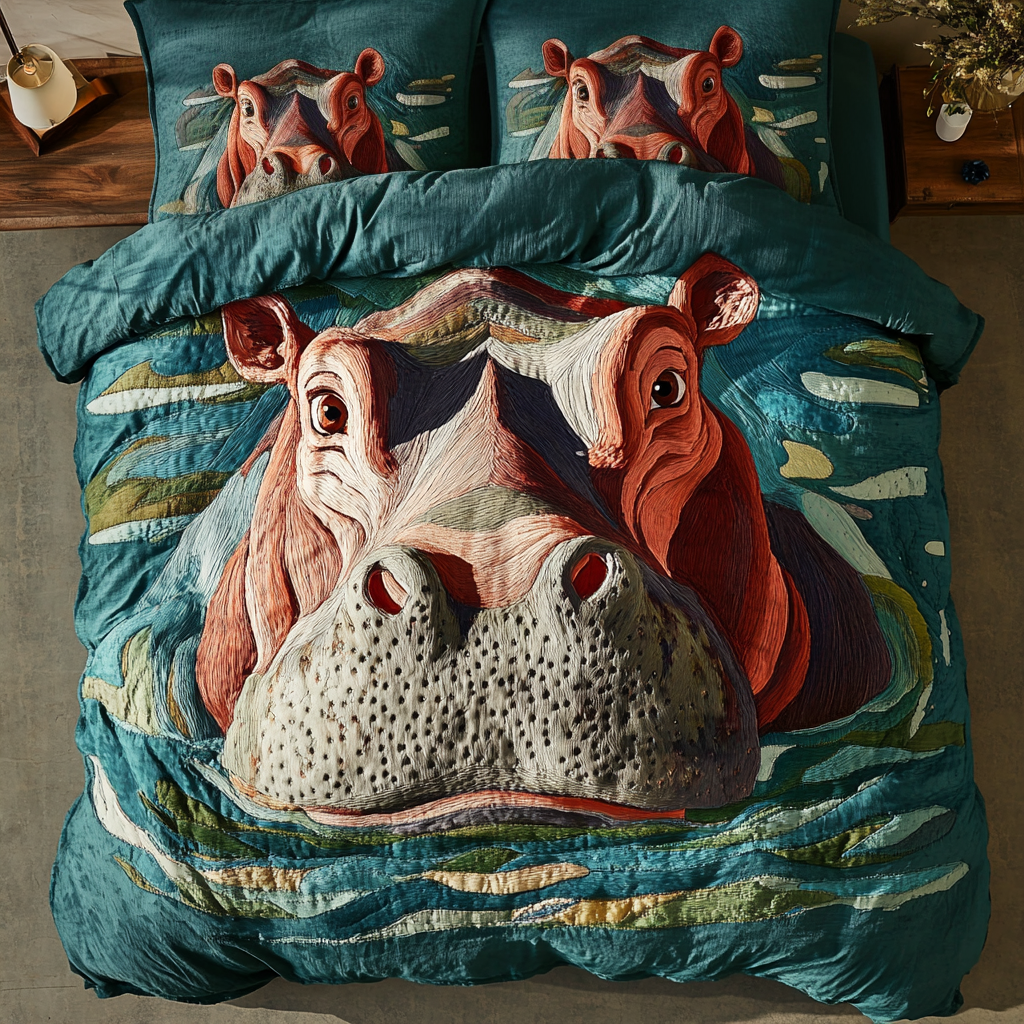 River Snuggle 3-Piece Quilted Bedding Set NCU0VH5415