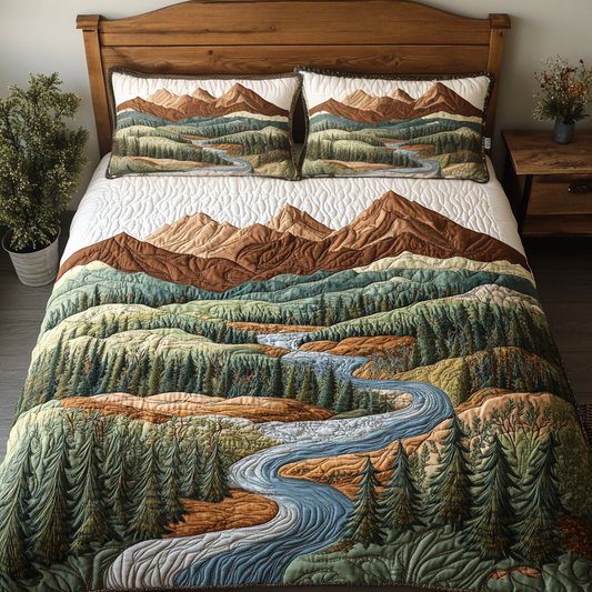 River Valley 3-Piece Quilted Bedding Set NCU0DK9685