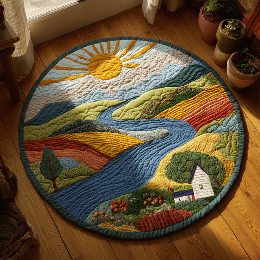 River Valley Quilted Round Mat NCU0TV052