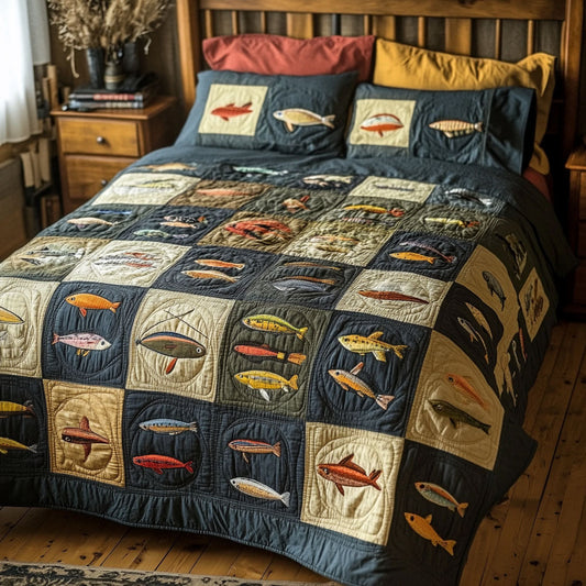 Riverbed Retreat 3-Piece Quilted Bedding Set NCU0PT5302