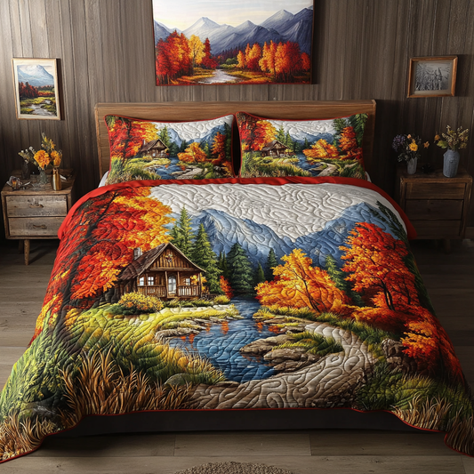 Riverbend Cabin 3-Piece Quilted Bedding Set NCU0VL2854