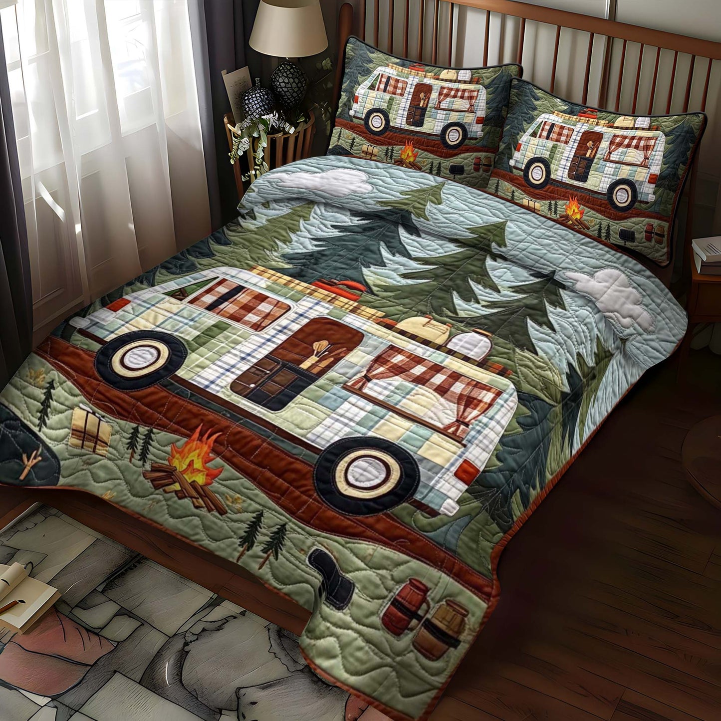 Riverbend Camp 3-Piece Quilted Bedding Set NCU0NT651