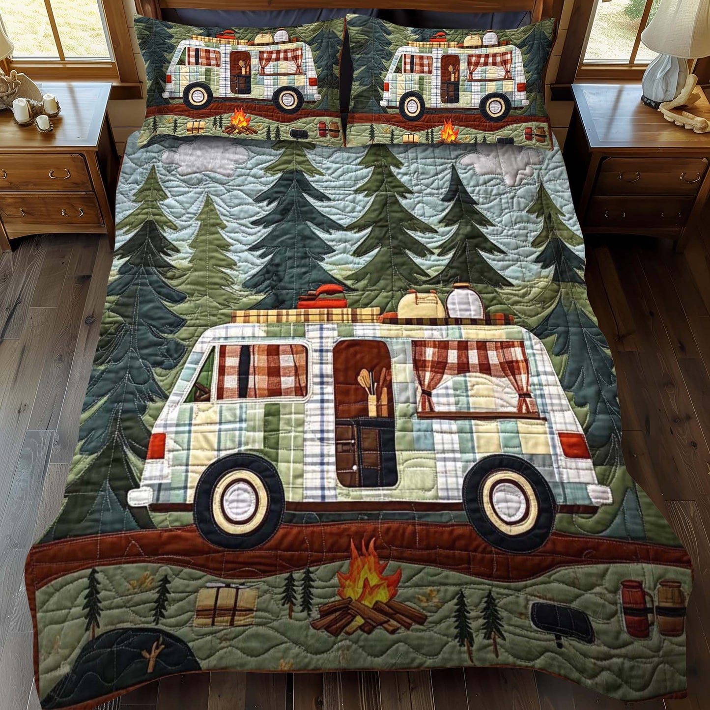 Riverbend Camp 3-Piece Quilted Bedding Set NCU0NT651