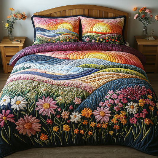 Riverbend Dreams 3-Piece Quilted Bedding Set NCU0DK5937