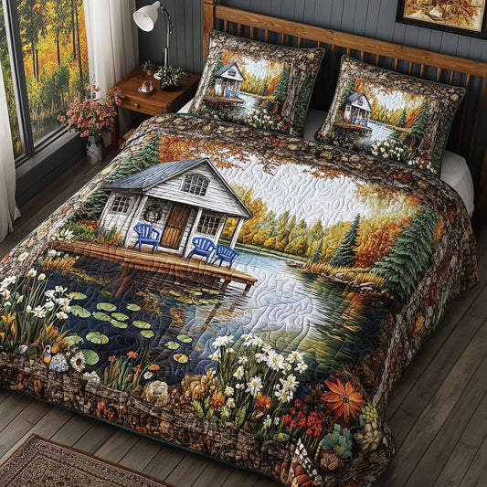 Riverbend Refuge 3-Piece Quilted Bedding Set NCU0PT6707