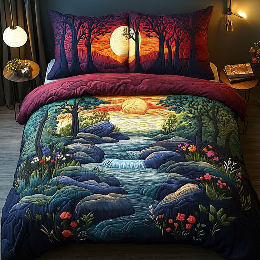 Riverbend Serenity 3-Piece Quilted Bedding Set NCU0PT3902