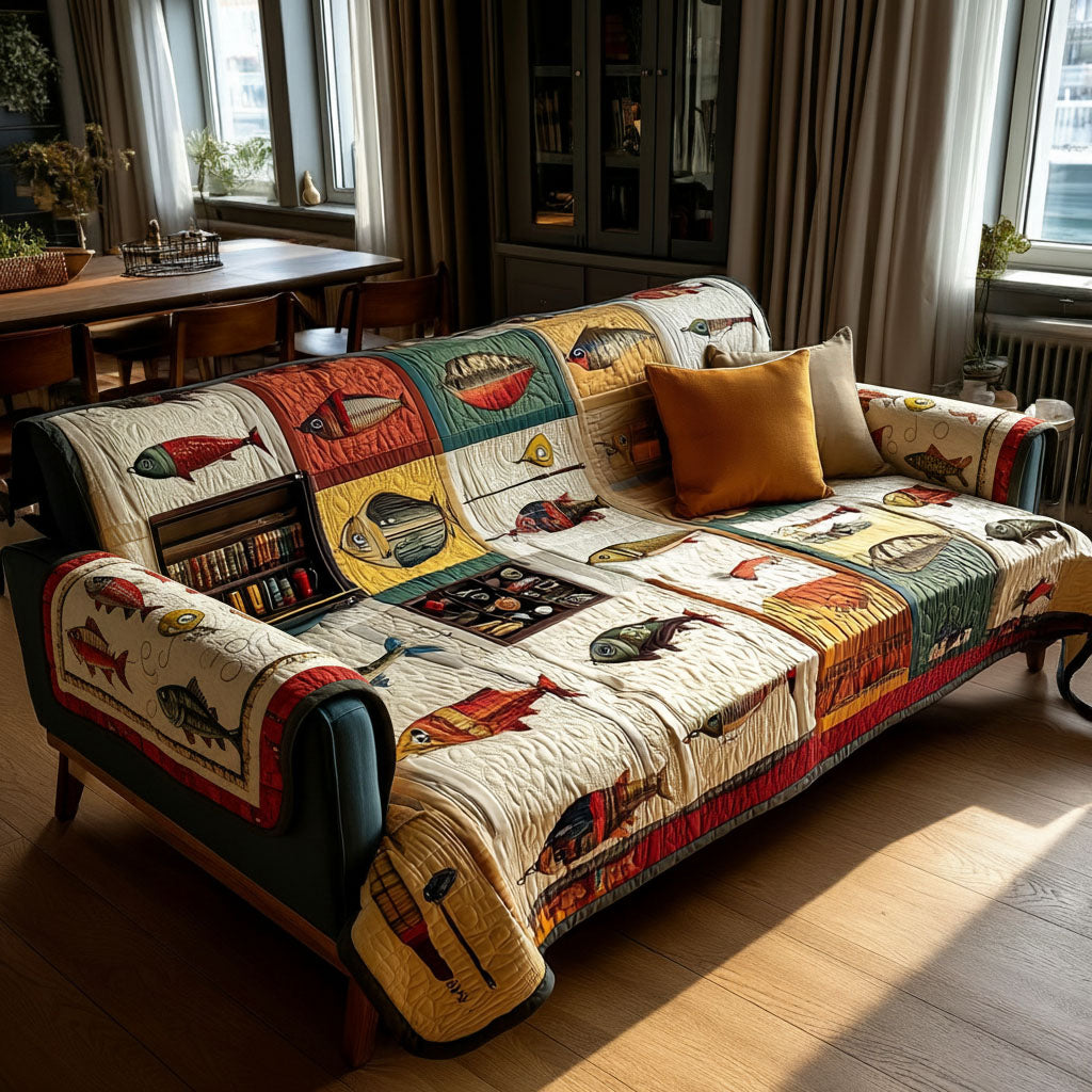 Riverbound Stories Quilted Sofa Cover NCU0PT11085