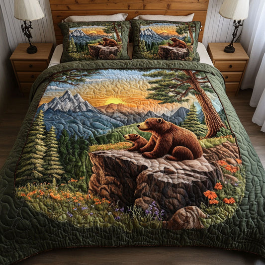 Riverside Bears 3-Piece Quilted Bedding Set NCU0NT5370