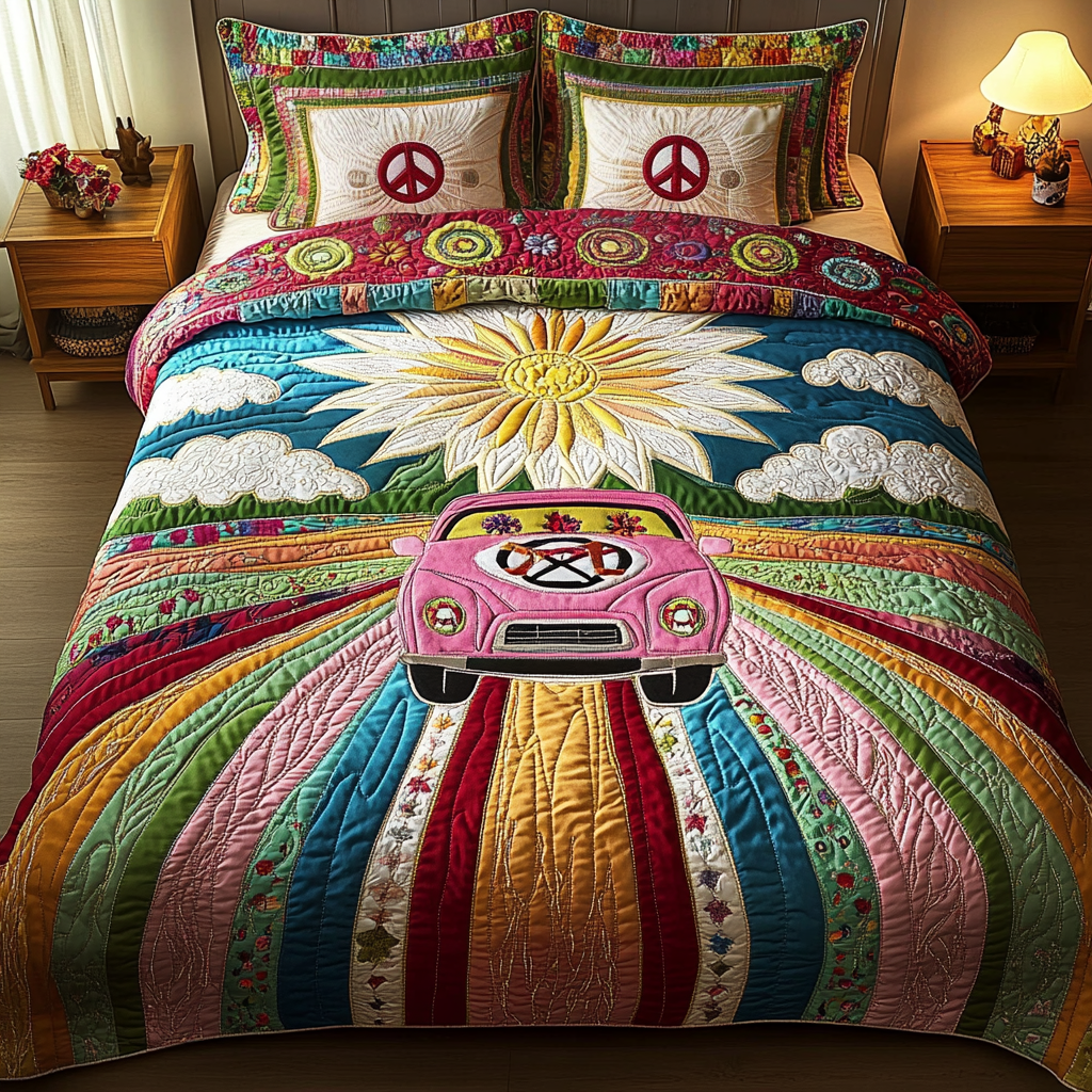 Road to Harmony 3-Piece Quilted Bedding Set NCU0DK4351