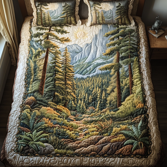 Road to Yosemite 3-Piece Quilted Bedding Set NCU0DV5401