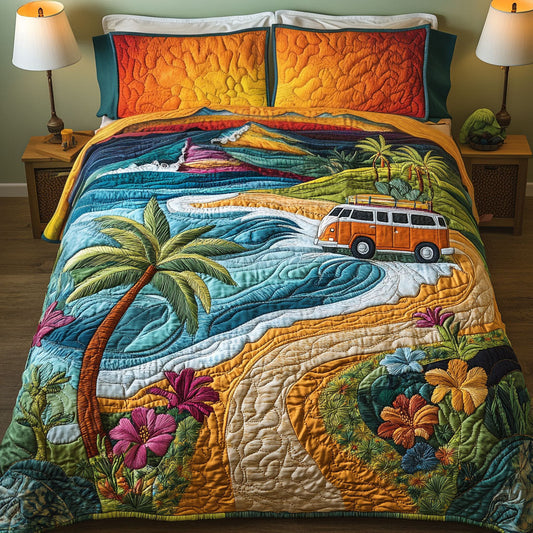 Road to the Waves 3-Piece Quilted Bedding Set NCU0PT6011