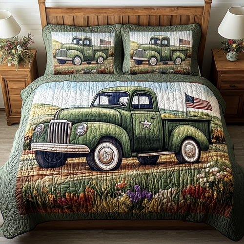Roadside Beauty 3-Piece Quilted Bedding Set NCU0VH4137