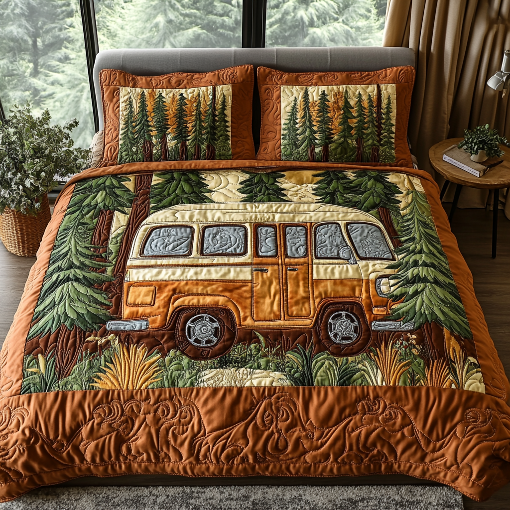 Roadside Getaway 3-Piece Quilted Bedding Set NCU0DV5813