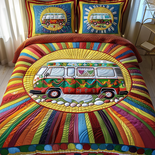 Roadtrip Dreams 3-Piece Quilted Bedding Set NCU0DV2744