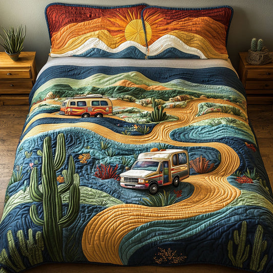 Roadtrip Vibes 3-Piece Quilted Bedding Set NCU0PT6086