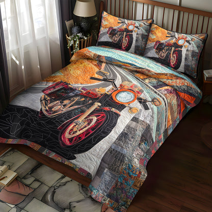Roadway Rumble 3-Piece Quilted Bedding Set NCU0PT5709