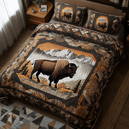 Roaming Plains 3-Piece Quilted Bedding Set NCU0DK5706