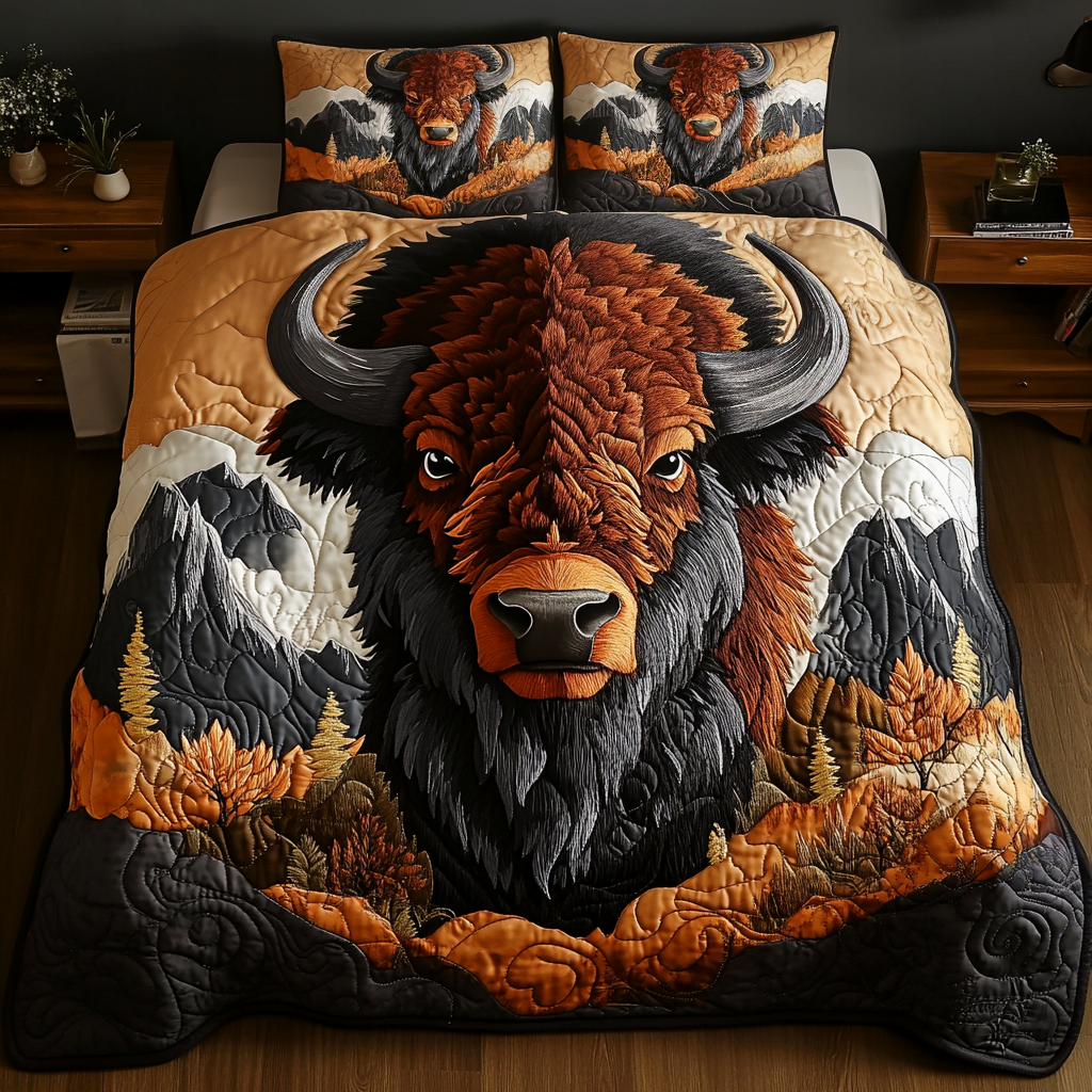 Roaming Spirit 3-Piece Quilted Bedding Set NCU0VH1903
