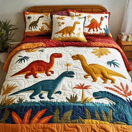 Roar Time 3-Piece Quilted Bedding Set NCU0VH3619