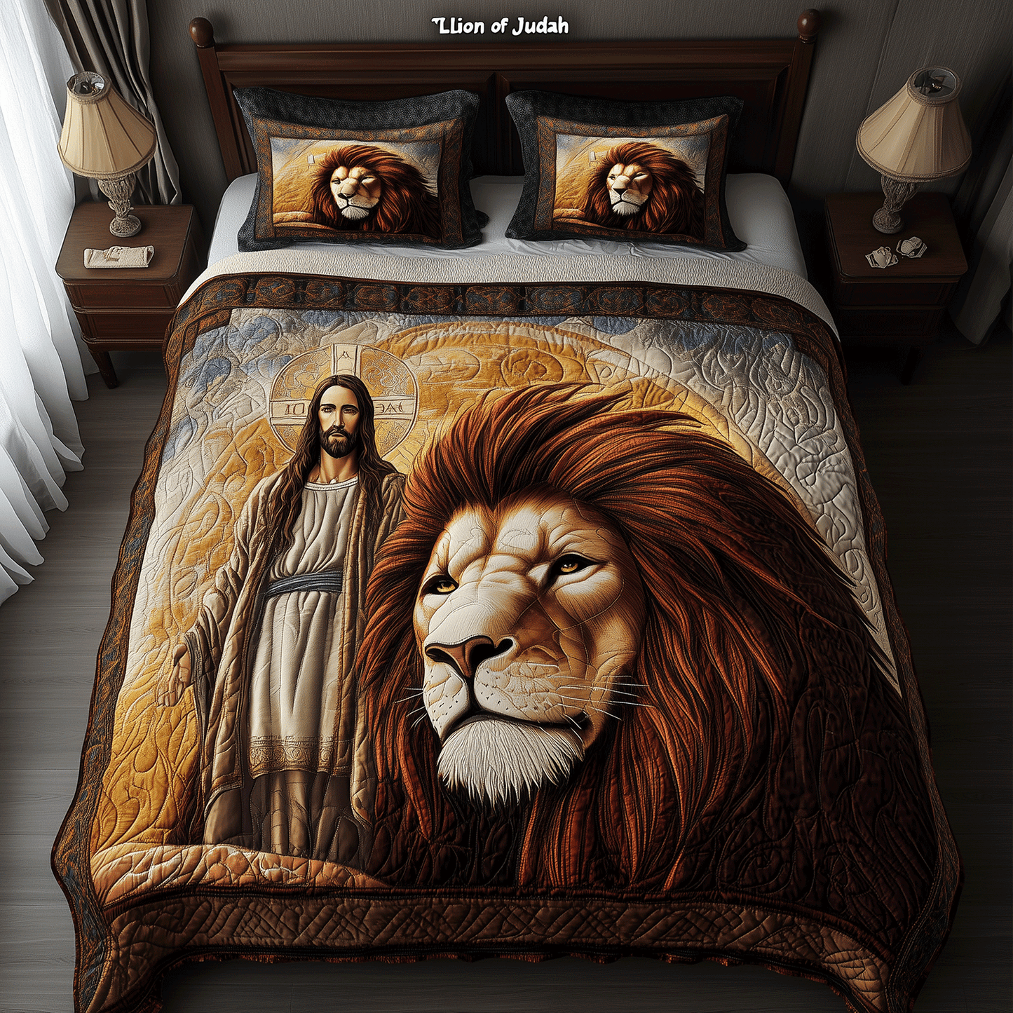 Roar of Faith 3-Piece Quilted Bedding Set NCU0TH2391