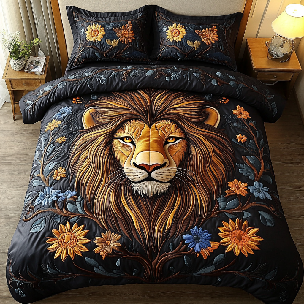 Roaring Glory 3-Piece Quilted Bedding Set NCU0VH2338